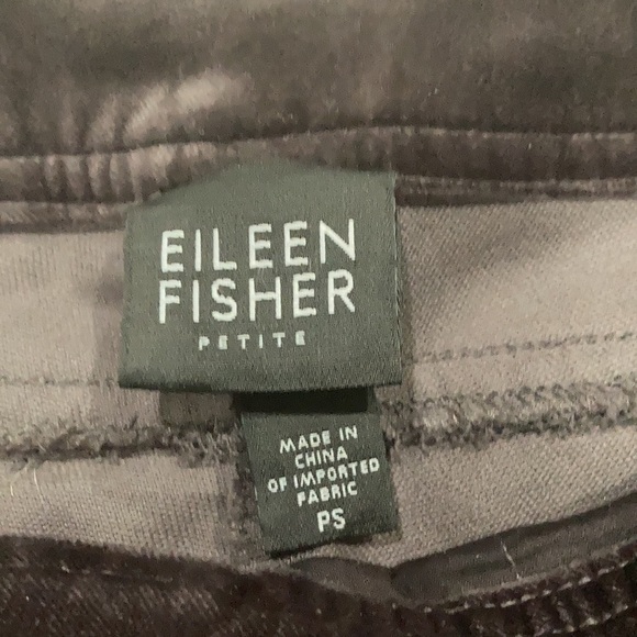 Eileen Fisher straight leg Velvet Suede Pants/Jeans Size Petite Small - Picture 2 of 6